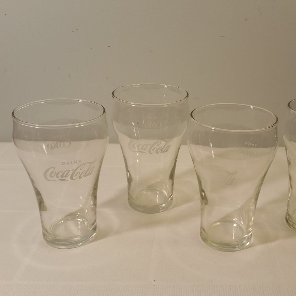 Enjoy Coca Cola Coke Glasses Set Of 4 10 oz
